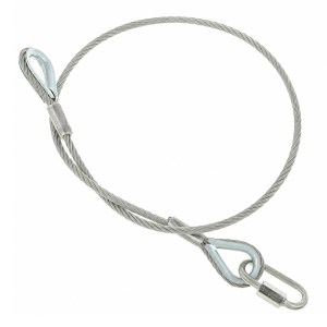 60cm Safety Cable w/ Screw-In Fastener - Silver