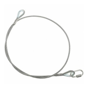 100cm Safety Cable with Screw-In Fastener - Silver