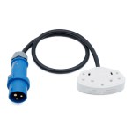 16A-13A Double Outlet Power Strip - 1m